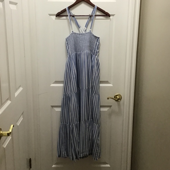 Old Navy Blue and White Striped Maxi Dress - Picture 3 of 3